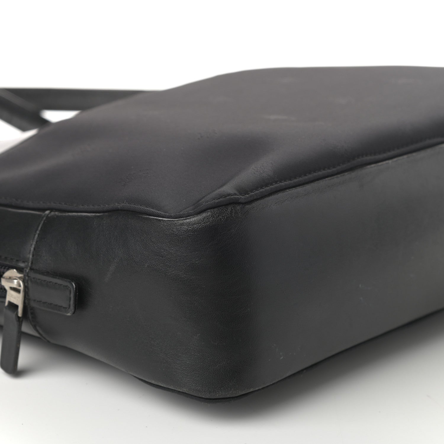 Burberry Calfskin Nylon Shoulder Bag Black 8 of 9