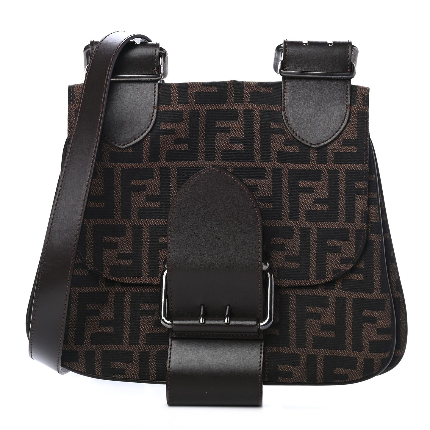 Zucca Buckle Shoulder Bag Tobacco