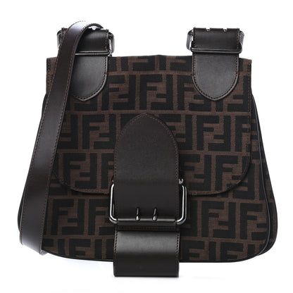 Fendi Zucca Buckle Shoulder Bag Tobacco 1 of 7