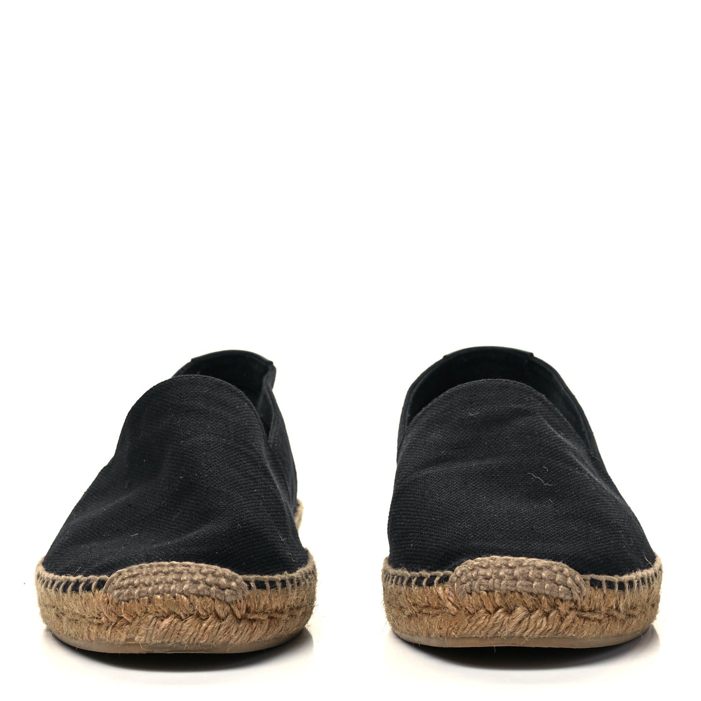 Canvas Nappa Elba Light Logo Embroidered Mens Espadrilles 44 Black