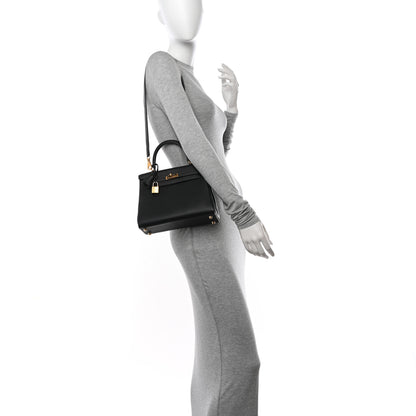 Hermes Togo Horseshoe Kelly Retourne 25 Black 2 of 11