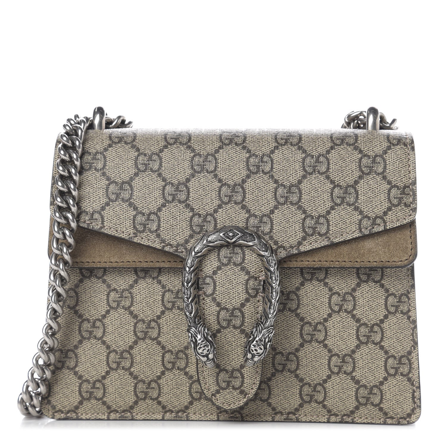 Gucci GG Supreme Monogram Mini Dionysus Shoulder Bag Taupe 1 of 10