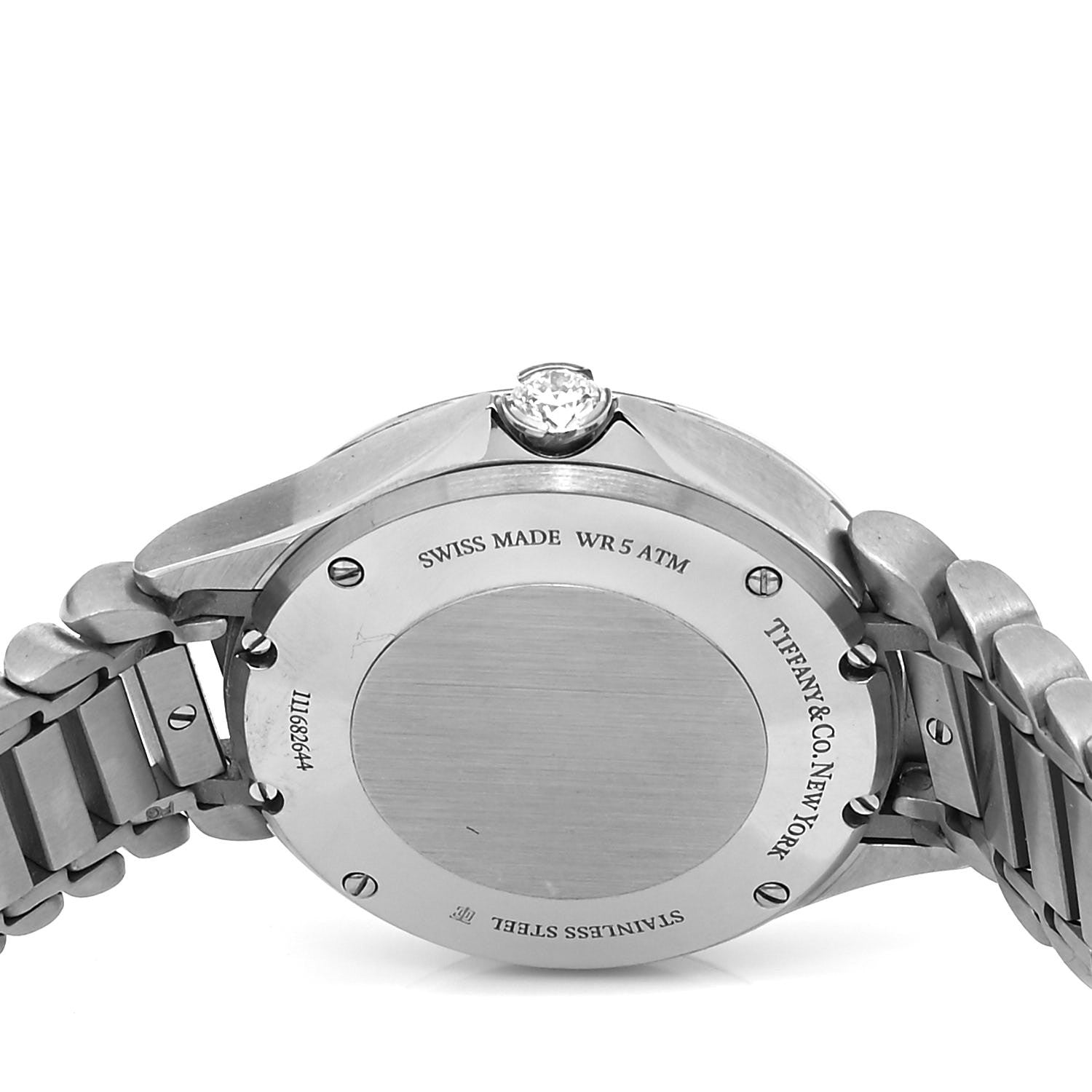 Tiffany Stainless Steel Diamond 34mm Metro 3-Hand Quartz Watch Ice Blue 4 of 5