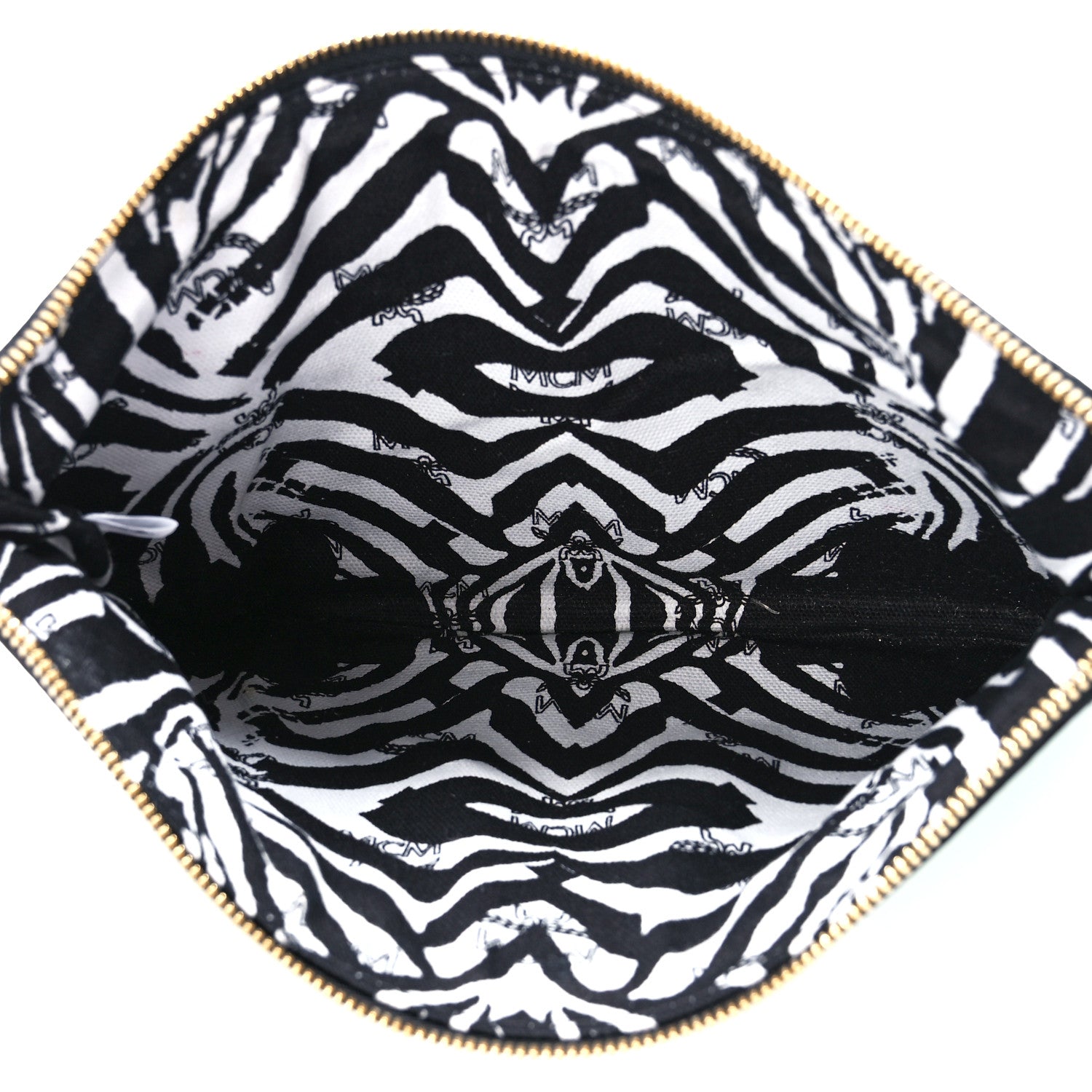 MCM Visetos Liz Shopper Tote Pouch Green 5 of 10