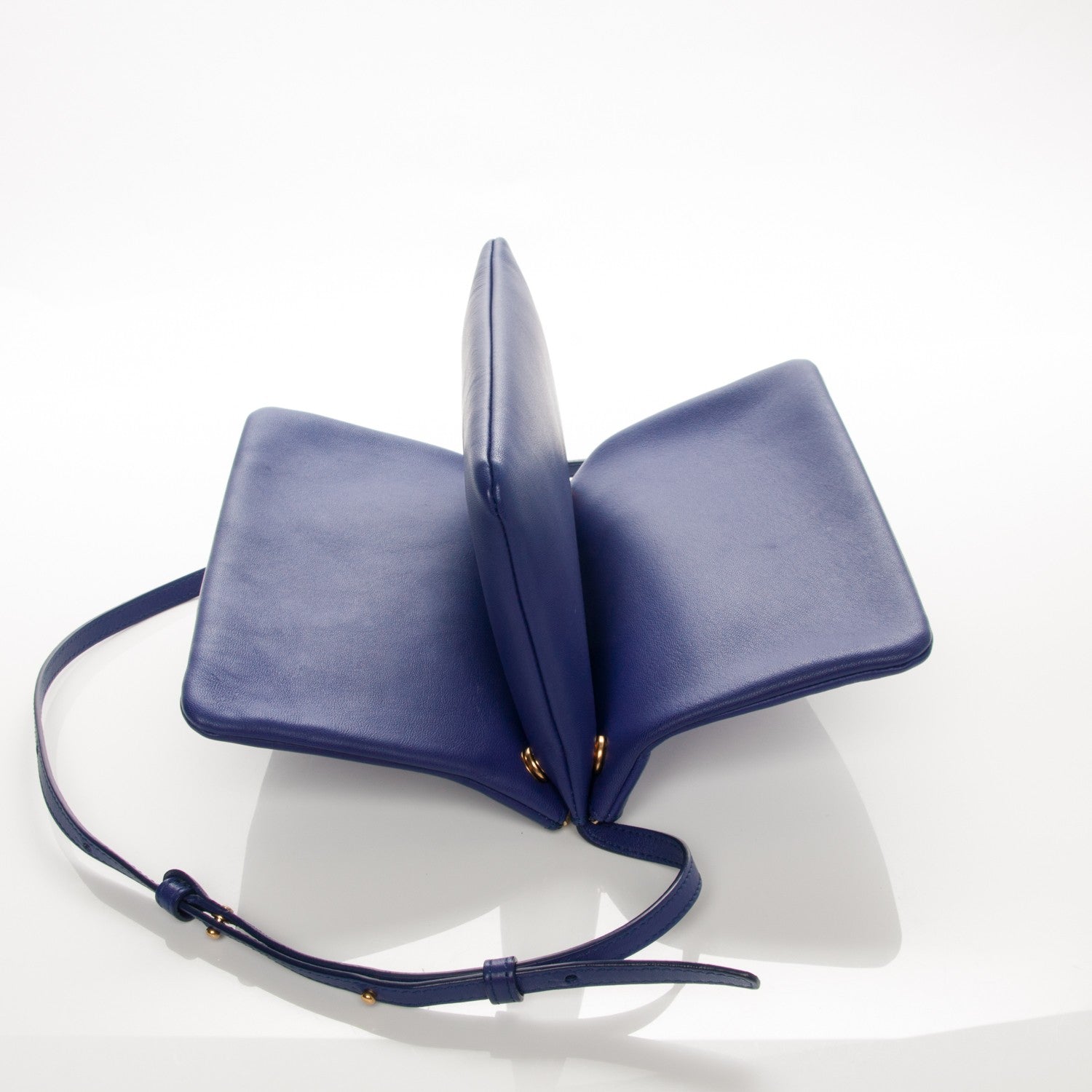 Celine Lambskin Small Trio Crossbody Bag Indigo 6 of 6