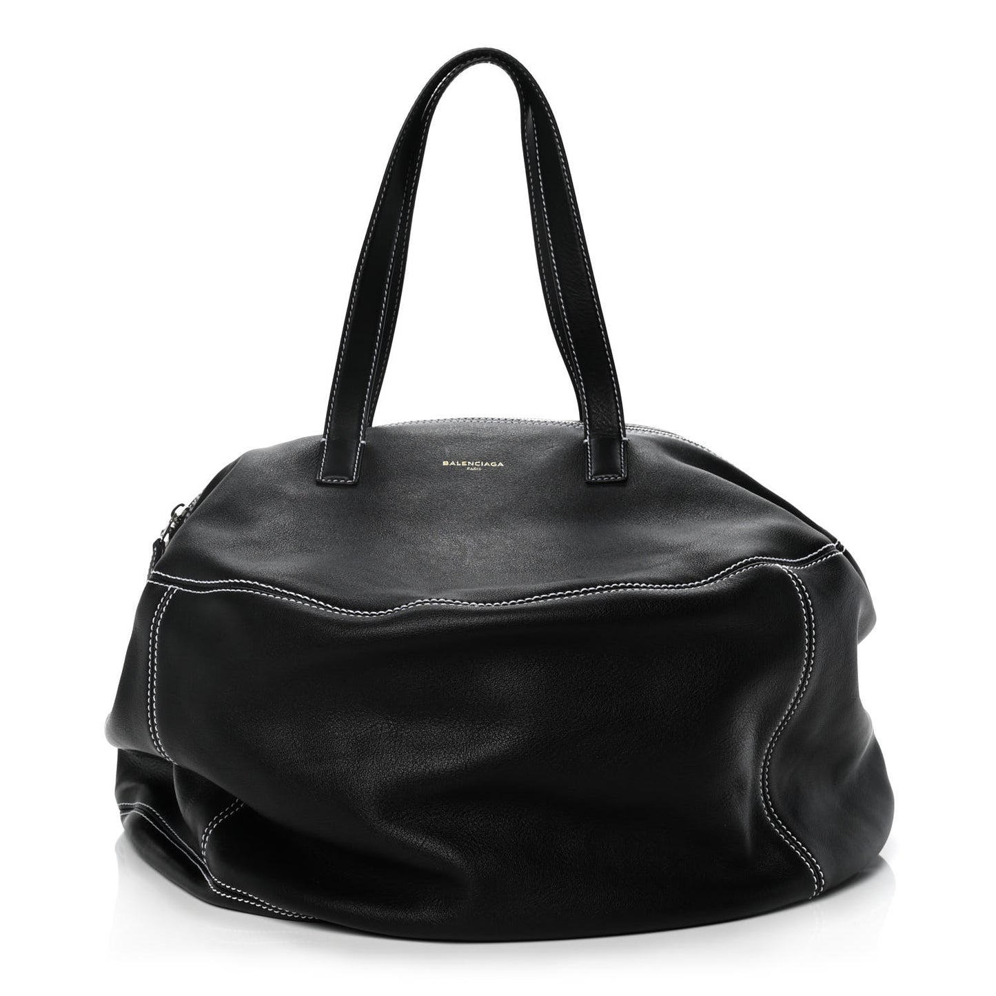 Calfskin Round Air Hobo Large Black