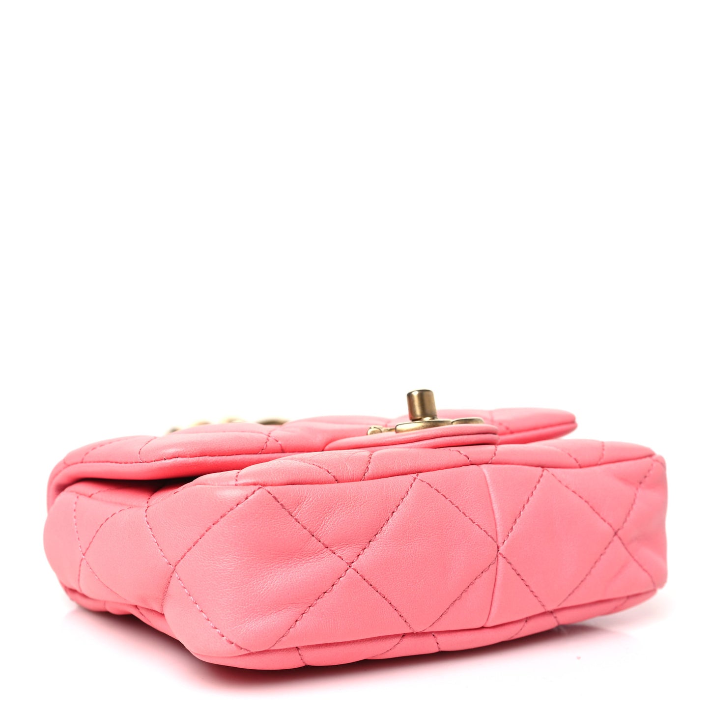 Lambskin Quilted Mini Funky Town Flap Pink