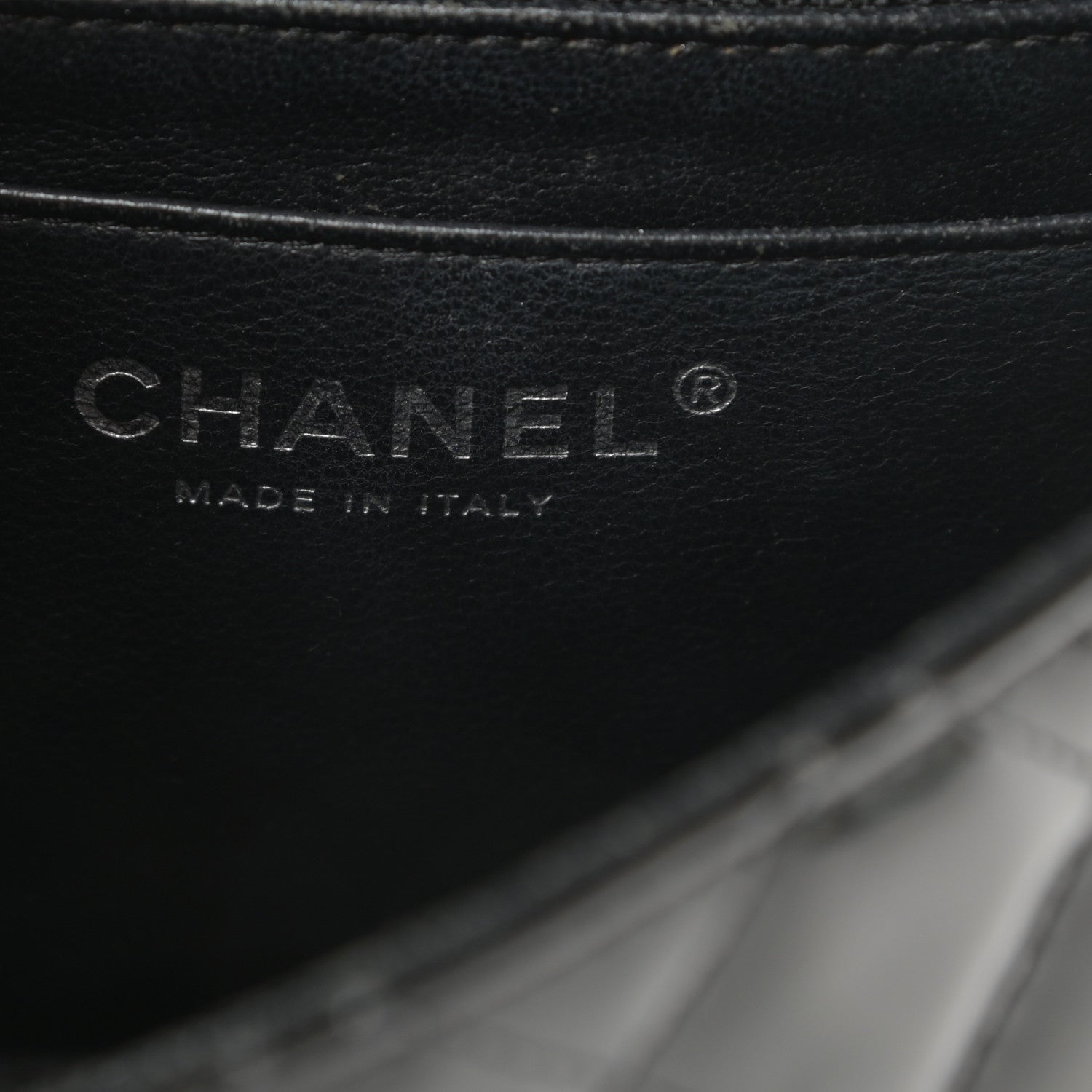 Chanel Patent Calfskin Sparkle Quilted Mini Square Flap Black 6 of 14