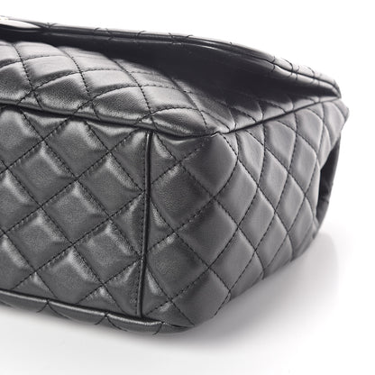 Chanel Metallized Calfskin Quilted Small XXL Travel Flap Bag Black 10 of 10