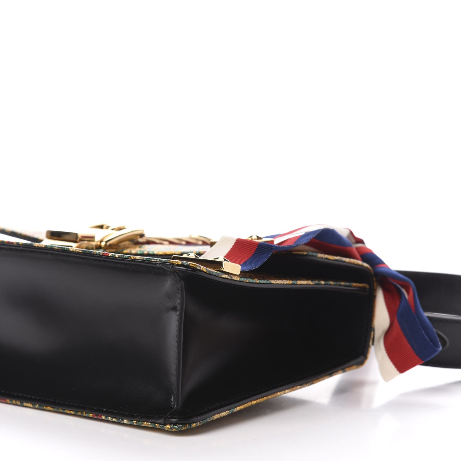 Gucci Iridescent Brocade Small Sylvie Shoulder Bag Gold 10 of 11