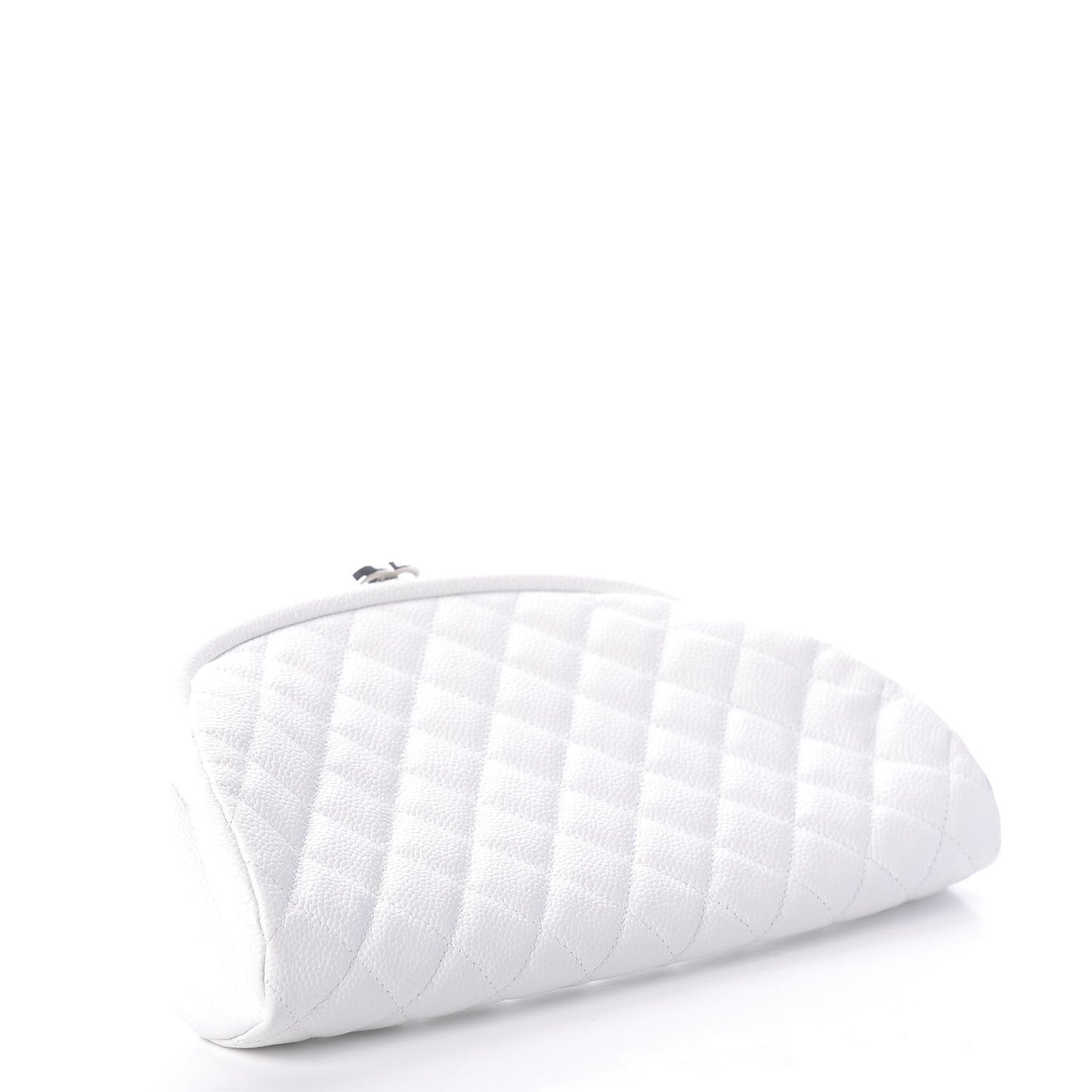 Caviar Quilted Timeless Clutch White