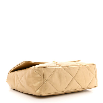 Chanel Metallic Goatskin Quilted Large Chanel 19 Flap Gold 4 of 10