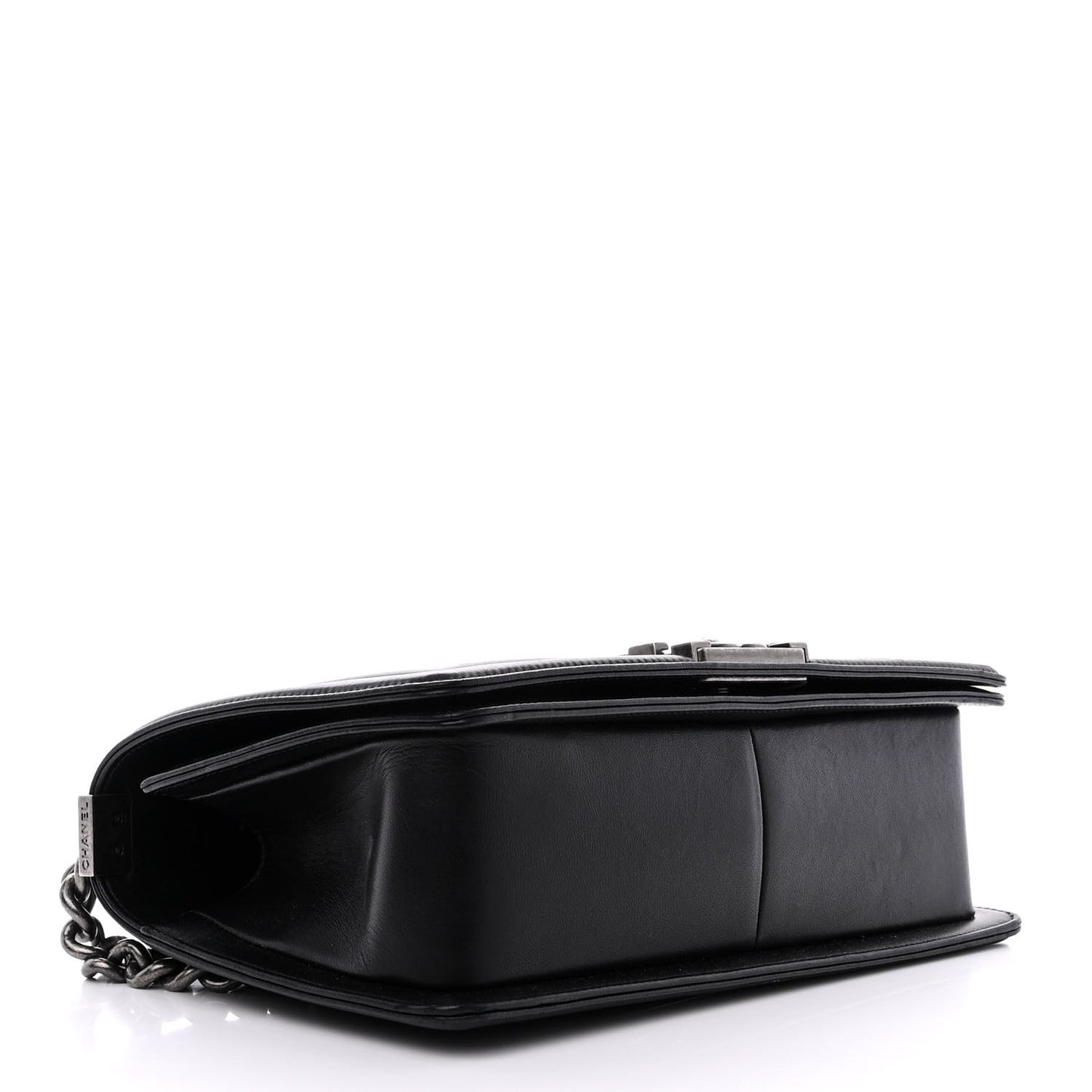 Lambskin Quilted Medium Boy Flap Black