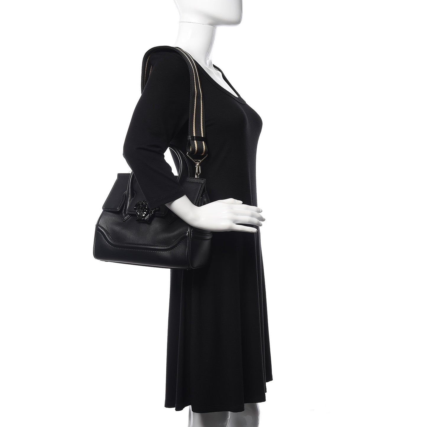 Calfskin Medium Palazzo Empire Bag Black