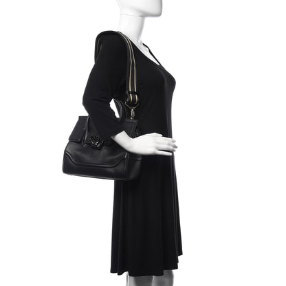 Versace Calfskin Medium Palazzo Empire Bag Black 2 of 9