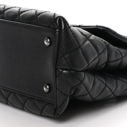 Chanel Caviar Quilted Medium Coco Handle Flap Black 9 of 9
