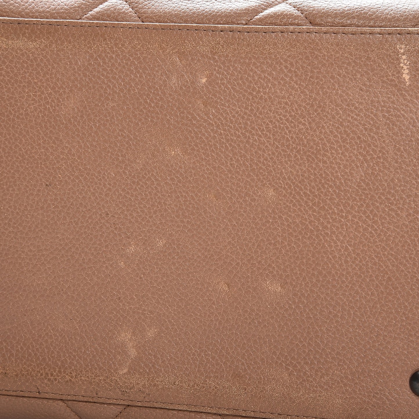 Caviar Patent Quilted Large Bowler Bag Beige Black