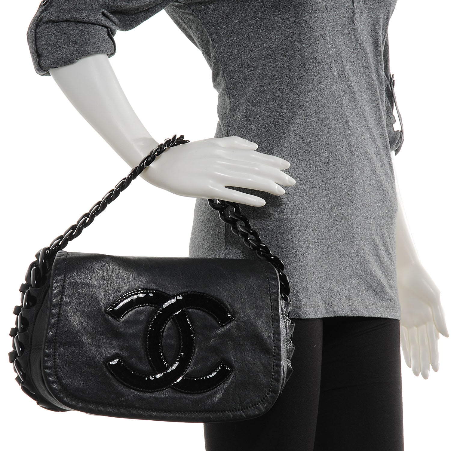 Chanel Leather Modern Chain Flap Black 2 of 7