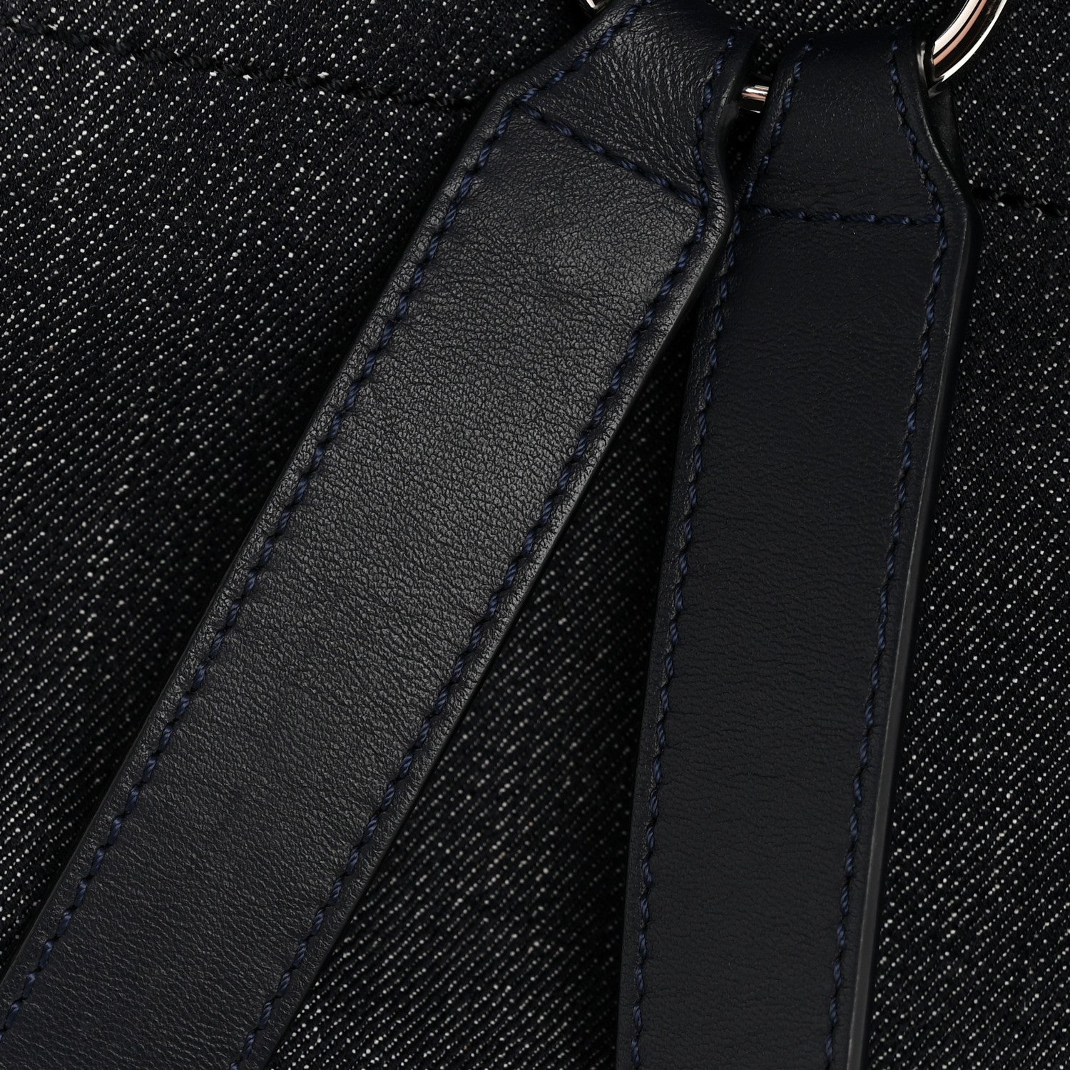 Chanel Canvas Large Deauville Backpack Denim Blue 12 of 15