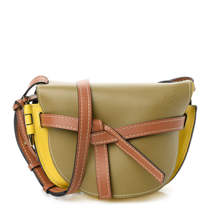 Loewe Calfskin Small Gate Crossbody Bag Mocca Yellow Pecan 1 of 9