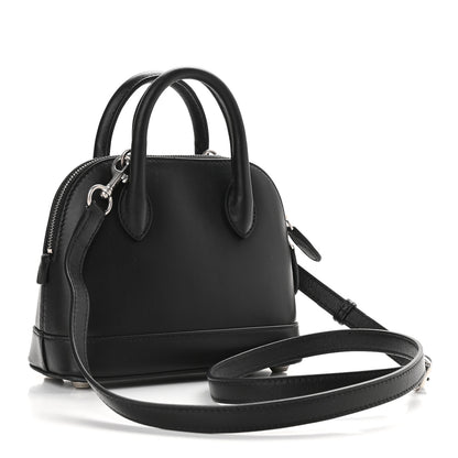 Balenciaga Calfskin Gothic Logo XXS Ville Top Handle Bag Black White 3 of 10