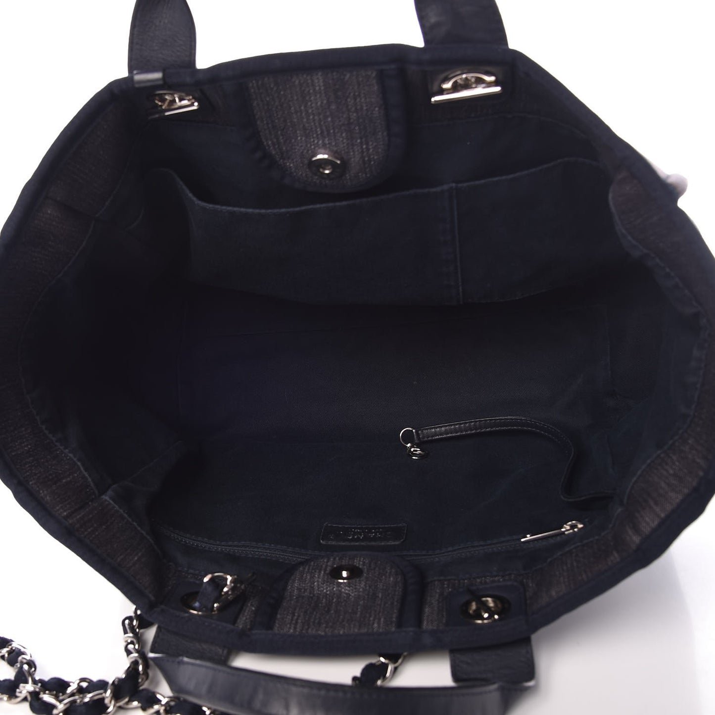 Canvas Large Deauville Tote Dark Blue