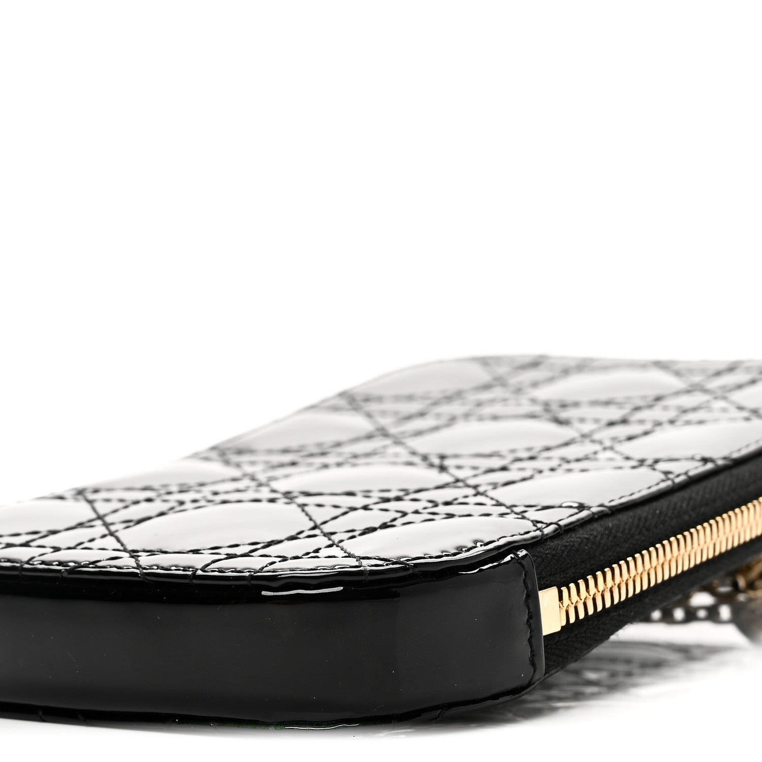 Christian Dior Patent Cannage Lady Dior Phone Holder Black 9 of 10