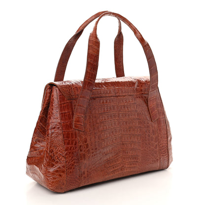 Nancy Gonzalez Crocodile Shoulder Bag Orange 3 of 11