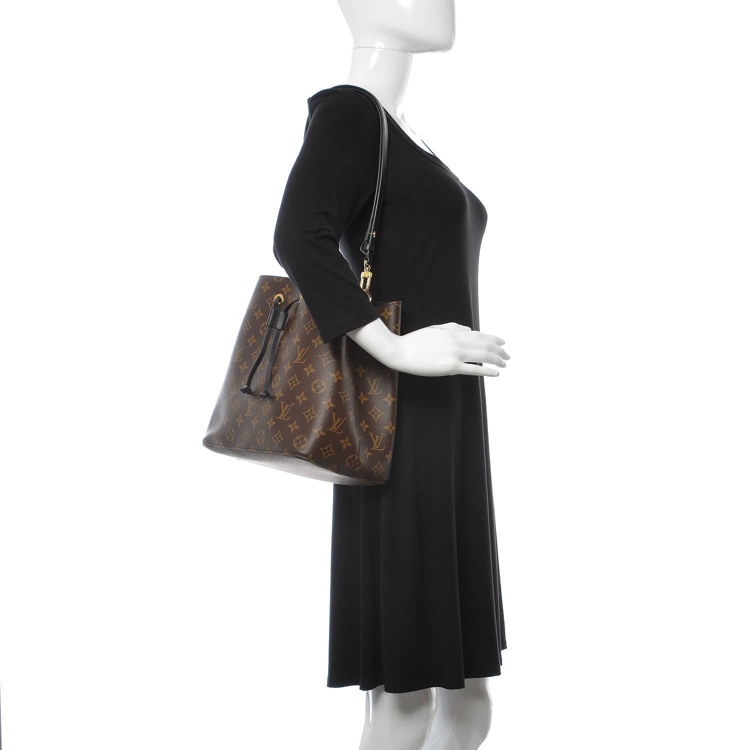 Louis Vuitton Monogram Neonoe MM Black 2 of 9