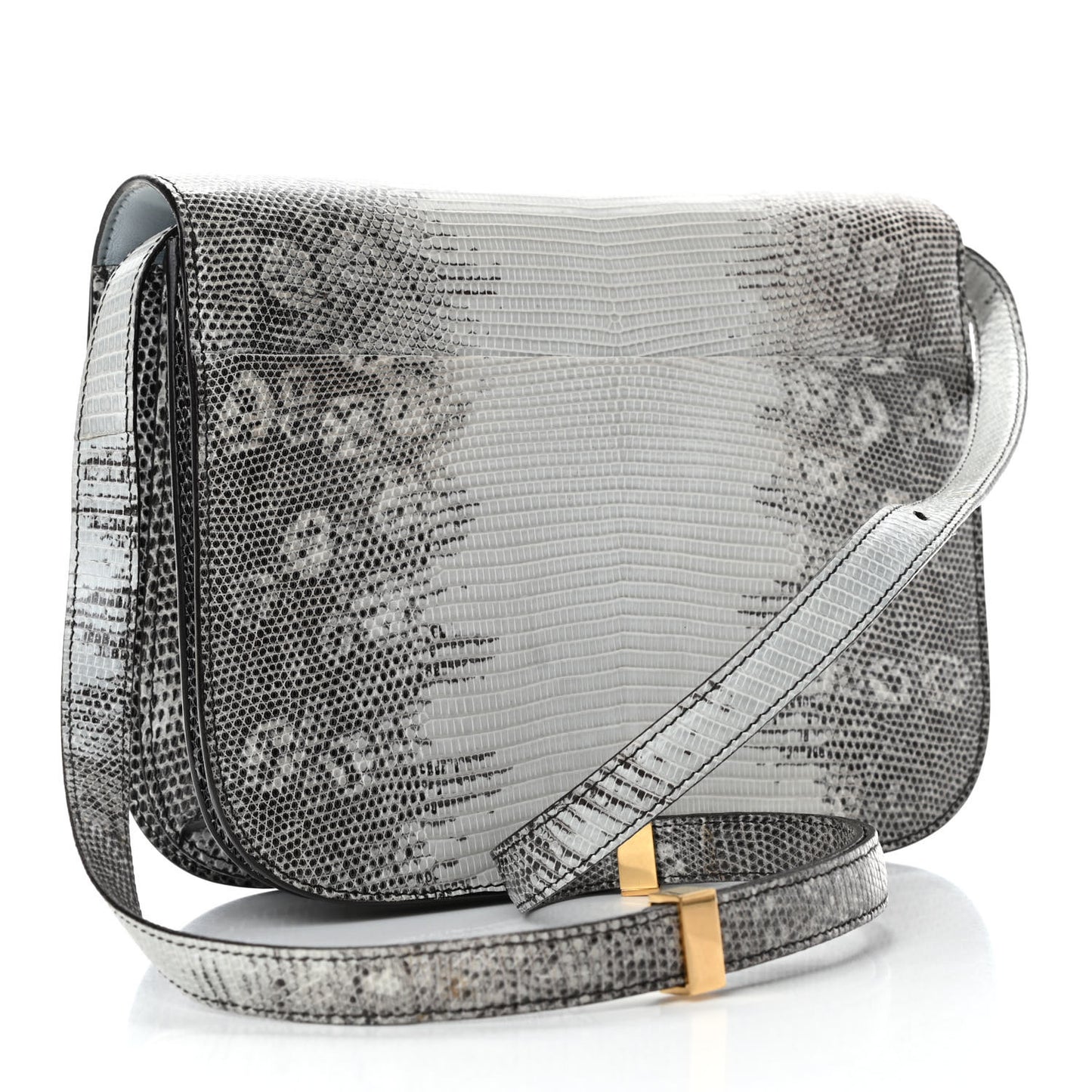 Lizard Medium Classic Box Flap Bag Mineral