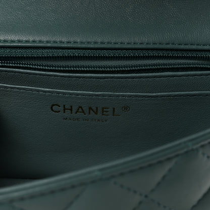 Chanel Lambskin Quilted Mini Rectangular Flap Green 6 of 11