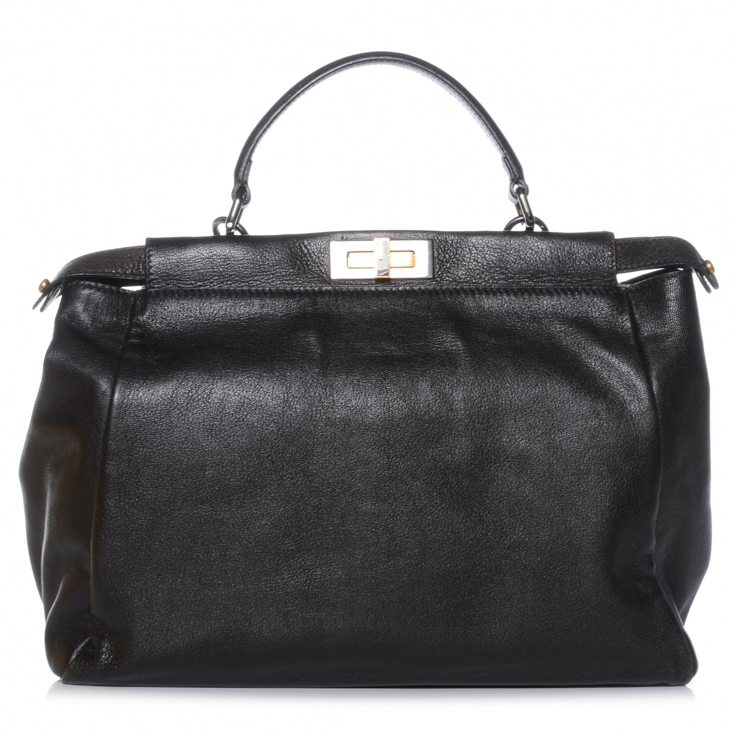 Goatskin Large Peekaboo Iconic Satchel Moro Grigio