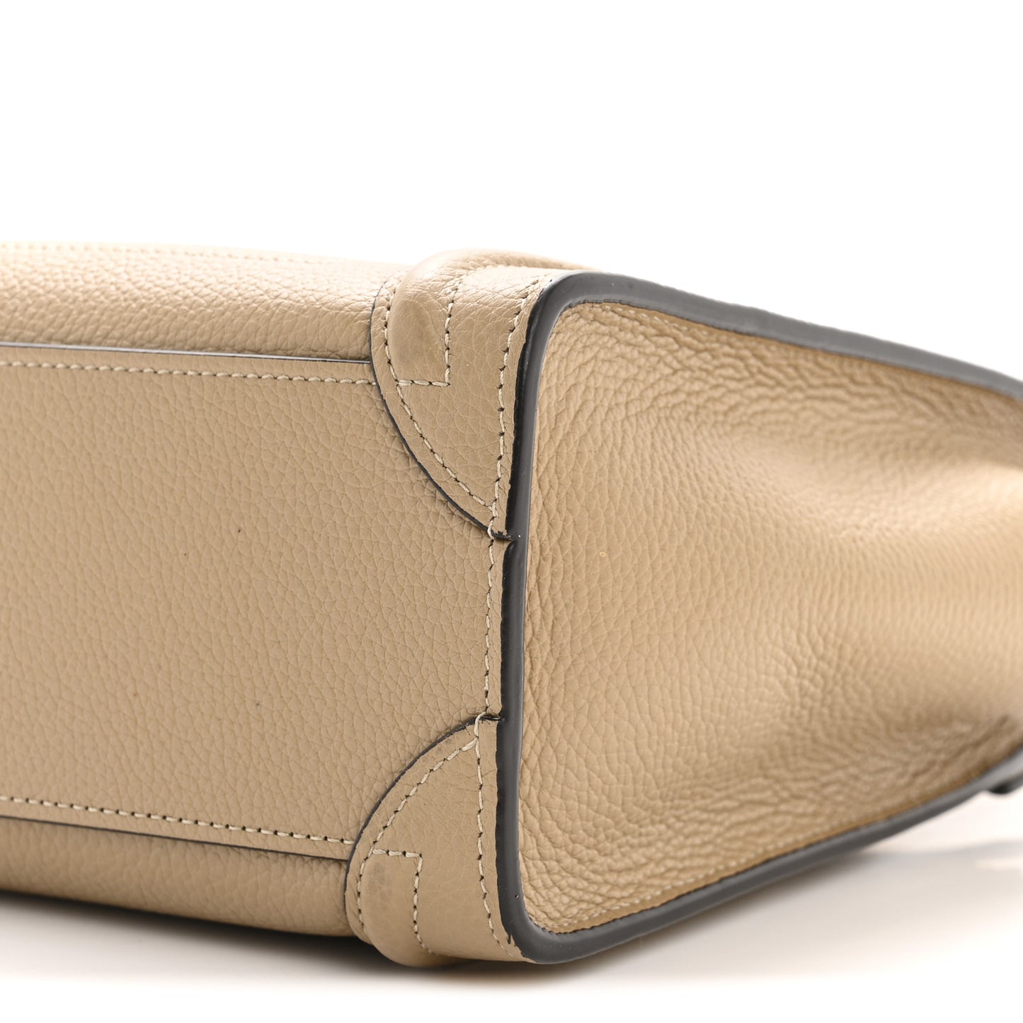 Drummed Calfskin Nano Luggage Dune