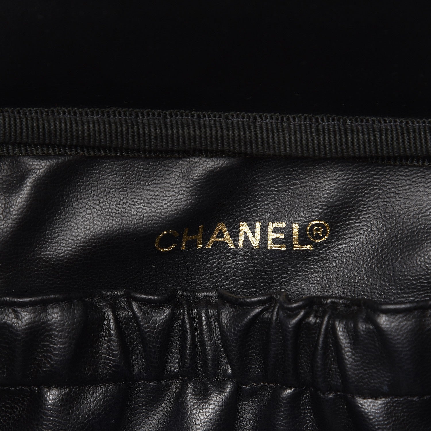 Chanel Lambskin Vanity Cosmetic Case Black 6 of 13