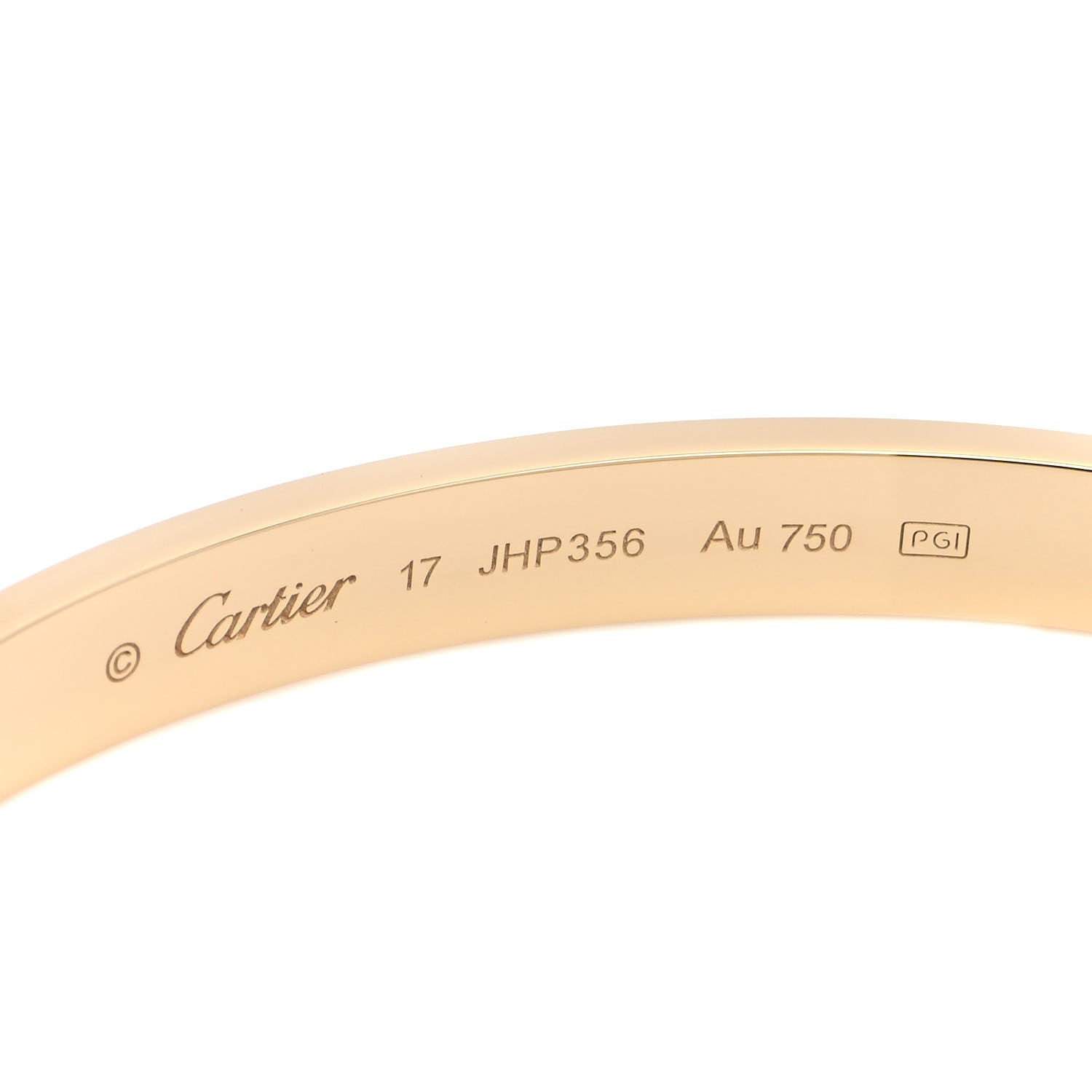 Cartier 18K Yellow Gold LOVE Bracelet 17 4 of 6