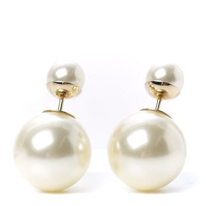 Christian Dior Pearl Mise En Dior Tribal Earrings Gold 1 of 4