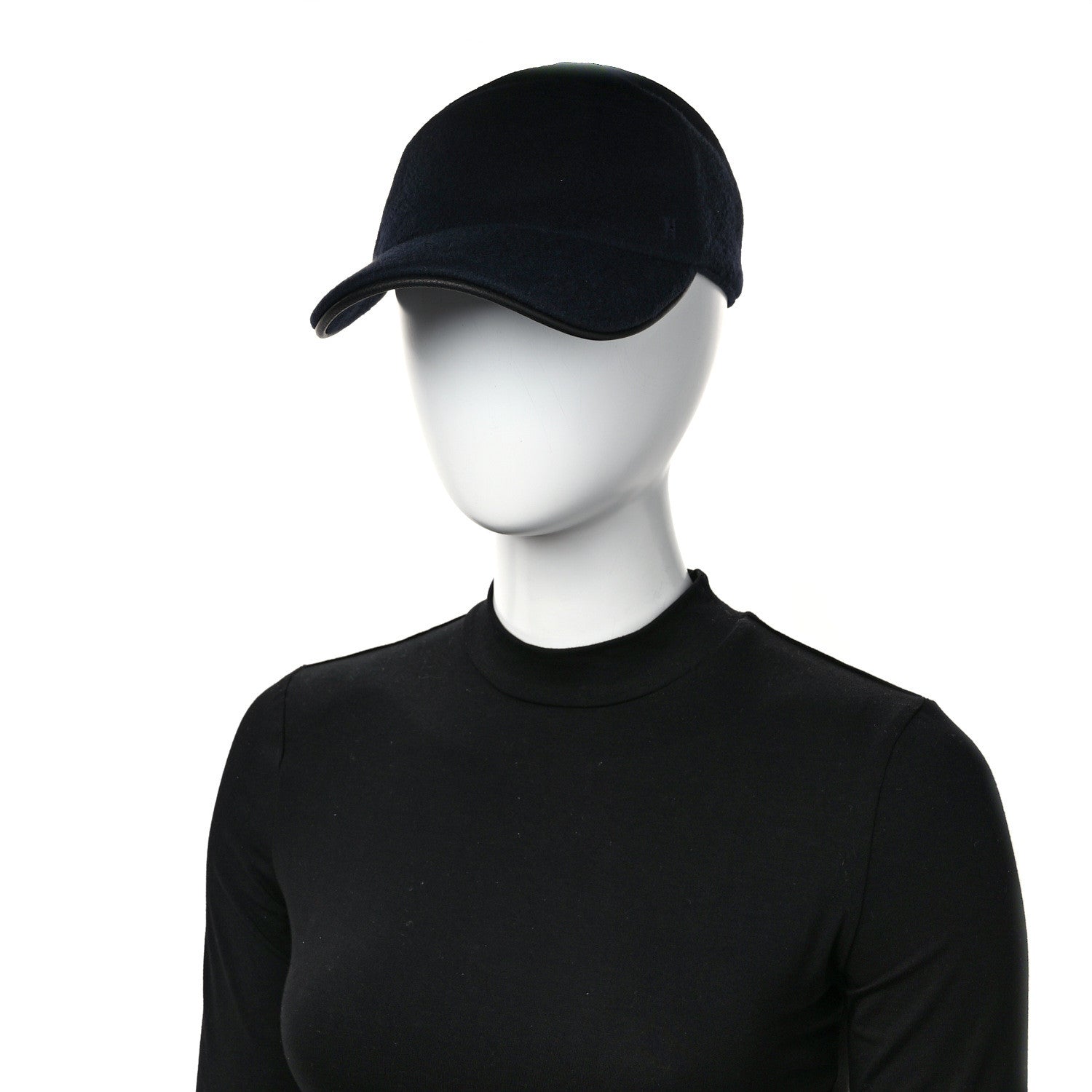 Hermes Cashmere Jump Cap 57 Marine Black 2 of 9