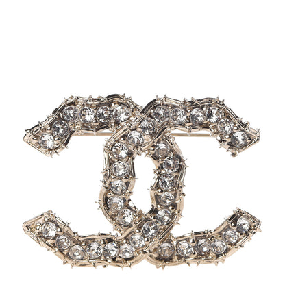 Chanel Crystal CC Camellia Express Brooch Gold 1 of 5