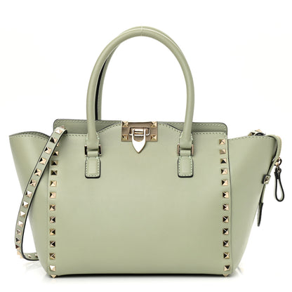 Valentino Garavani Vitello Small Rockstud Double Handle Tote Green Tea Sorbet 1 of 8