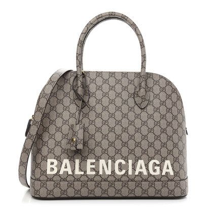 Balenciaga X GUCCI GG Supreme Monogram Medium Ville Top Handle Beige Ebony 1 of 9