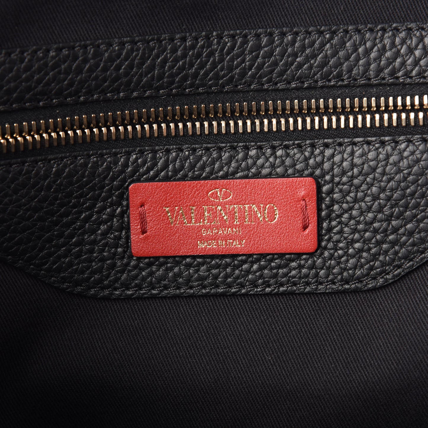 Calfskin Embroidered Rockstud Tote Black