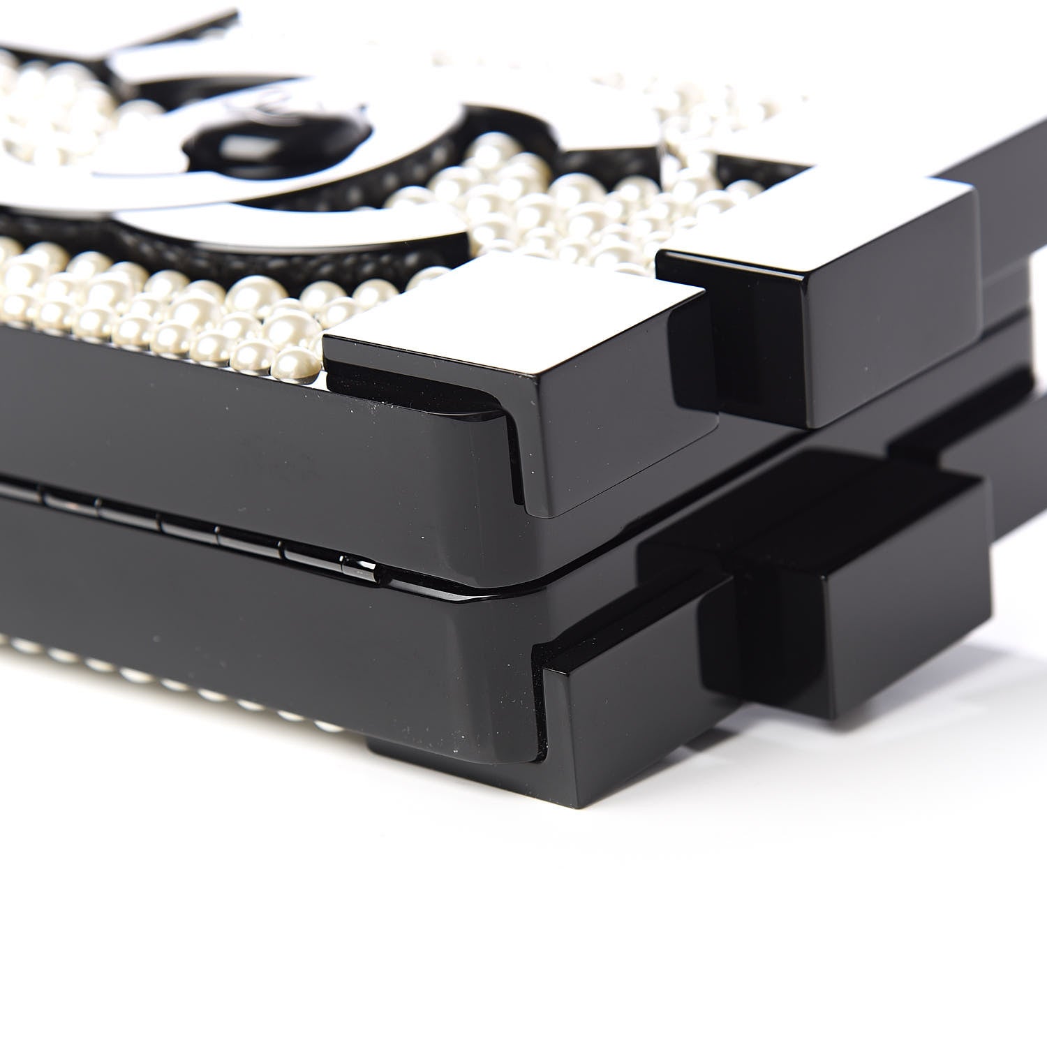 Chanel Pearl Boy Brick Lego Clutch Black 9 of 17