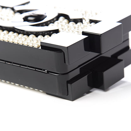 Chanel Pearl Boy Brick Lego Clutch Black 9 of 17