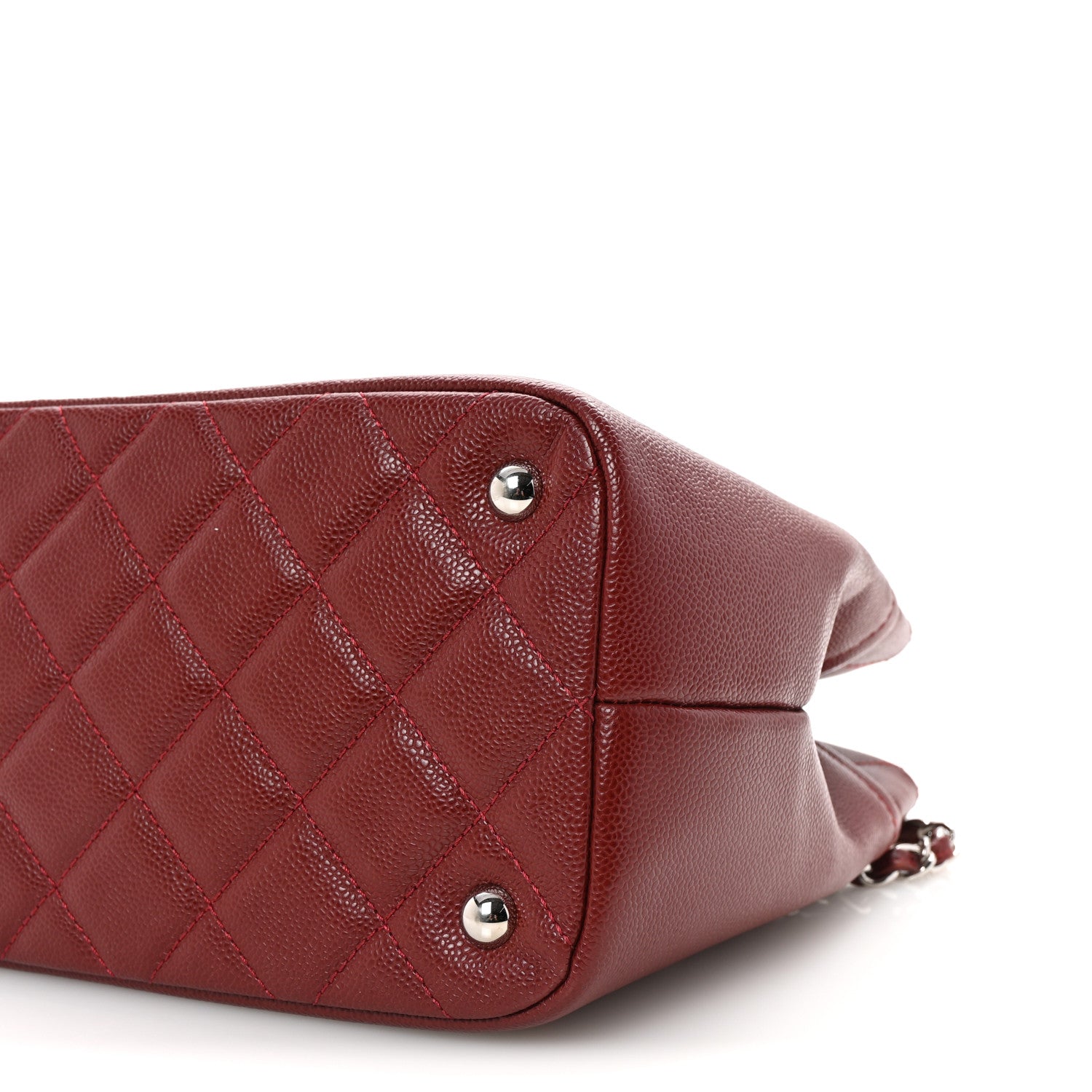 Chanel Caviar Quilted Timeless CC Soft Tote Dark Red 10 of 10