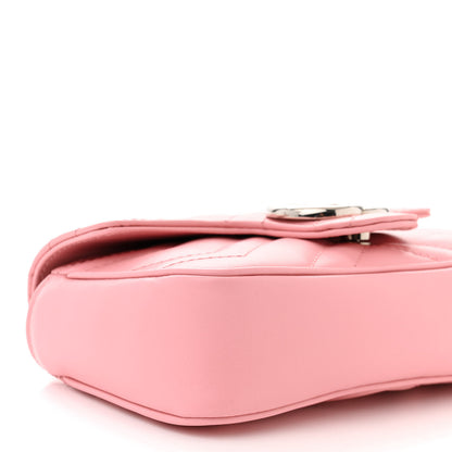 Gucci Calfskin Matelasse Super Mini GG Marmont Shoulder Bag Wild Rose 9 of 11