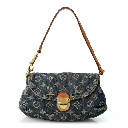 Louis Vuitton Monogram Denim Mini Pleaty Blue 1 of 9