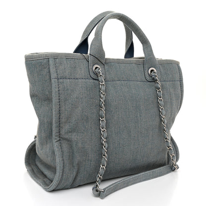 Chanel Denim Small Deauville Tote Light Blue 4 of 11
