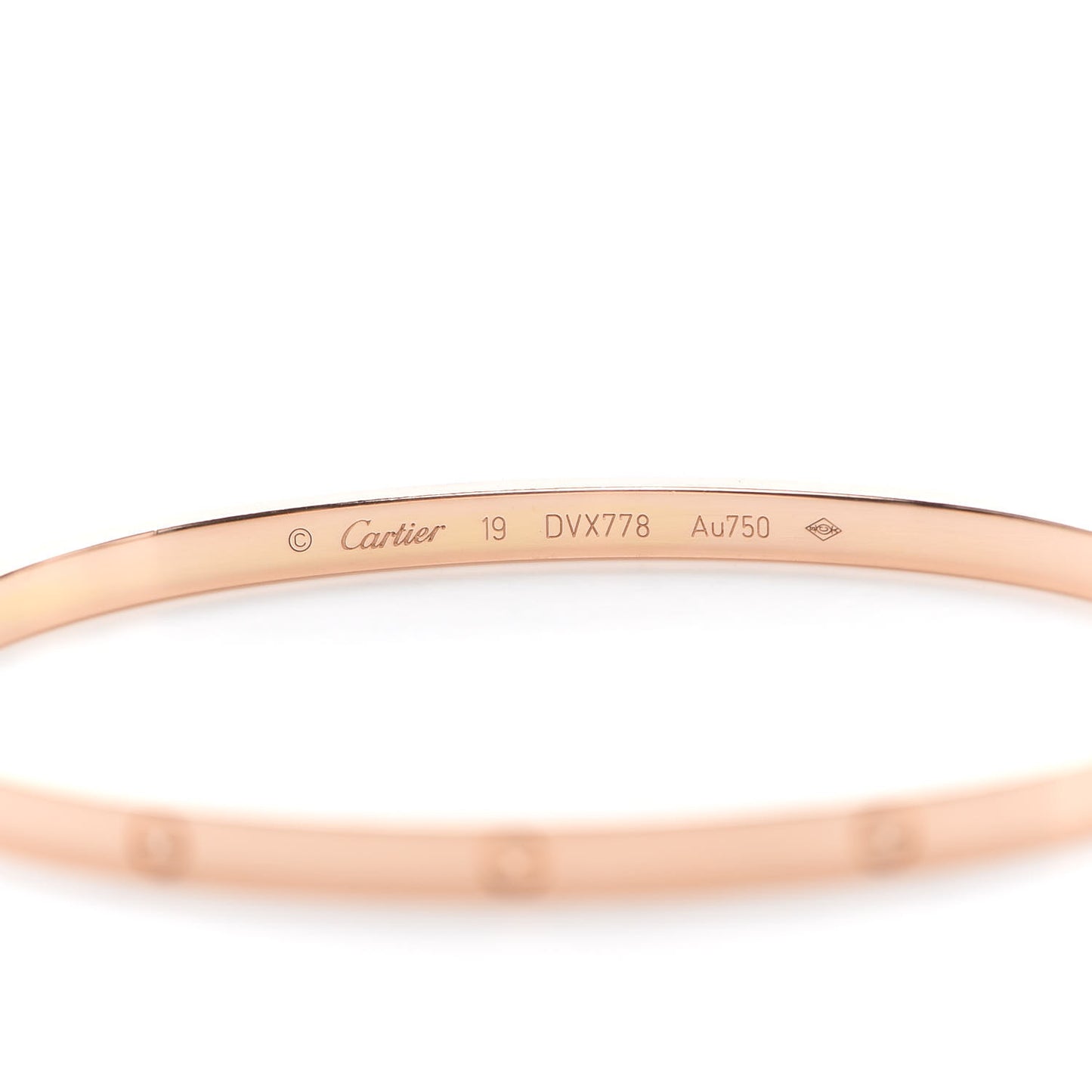 18K Pink Gold Small LOVE Bracelet 19