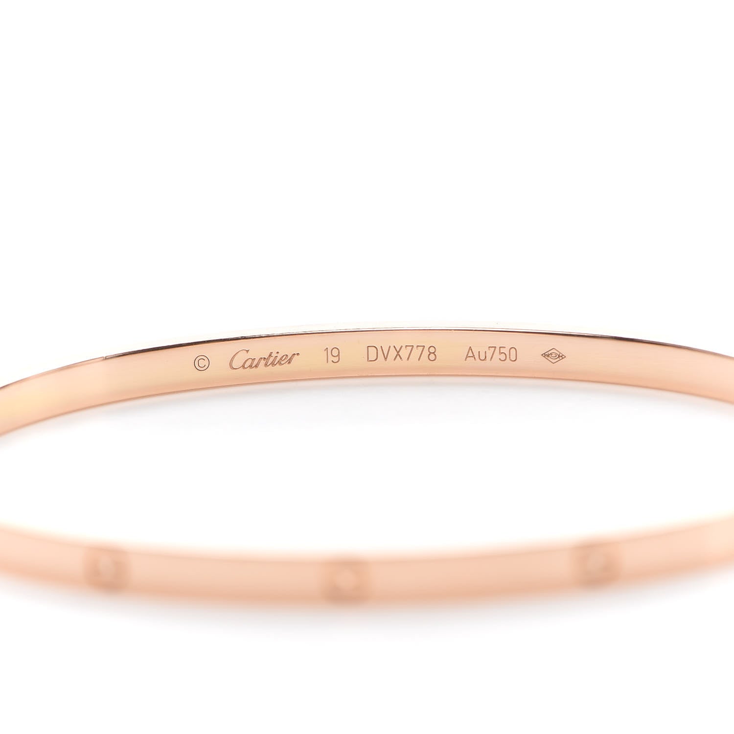 Cartier 18K Pink Gold Small LOVE Bracelet 19 5 of 7