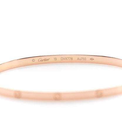 Cartier 18K Pink Gold Small LOVE Bracelet 19 5 of 7